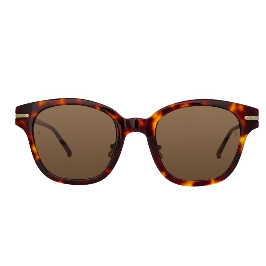 Sunglasses Linda Farrow | Atkins D-Frame Sunglasses In Tortoiseshell (Men'S)